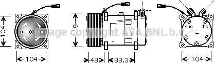 Prasco UVAK121 - Компресор, кондиціонер autocars.com.ua