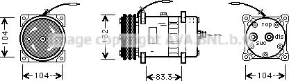 Prasco UVK039 - Компрессор кондиционера autodnr.net