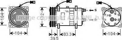 Prasco UVK059 - Компресор, кондиціонер autocars.com.ua