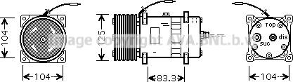 Prasco UVK086 - Компресор, кондиціонер autocars.com.ua