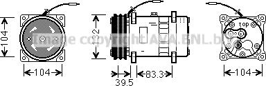 Prasco UVK087 - Компресор, кондиціонер autocars.com.ua