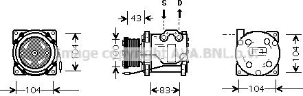 Prasco UVK101 - Компрессор кондиционера avtokuzovplus.com.ua