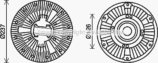 Prasco VLC063 - Зчеплення, вентилятор радіатора autocars.com.ua