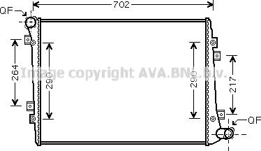 Prasco VN2224 - Радіатор, охолодження двигуна autocars.com.ua