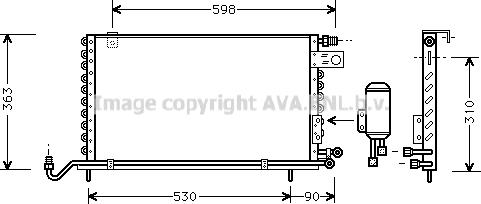 Prasco VN5118 - Конденсатор, кондиціонер autocars.com.ua