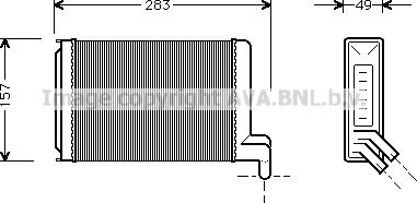 Prasco VNA6067 - Теплообмінник, опалення салону autocars.com.ua