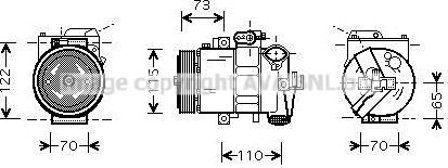 Prasco VNK240 - Компрессор кондиционера avtokuzovplus.com.ua