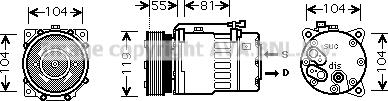 Prasco VNK270 - Компрессор кондиционера avtokuzovplus.com.ua