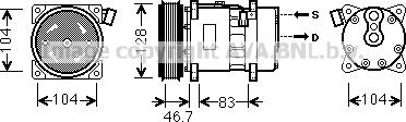 Prasco VNK309 - Компрессор кондиционера autodnr.net