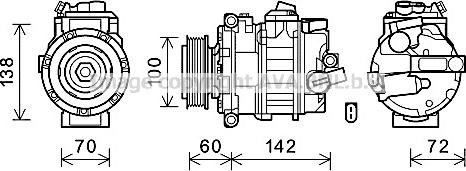 Prasco VNK386 - Компрессор кондиционера avtokuzovplus.com.ua