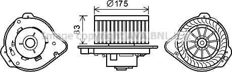 Prasco VO8175 - Электродвигатель, вентиляция салона autodnr.net