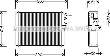 Prasco VOA6110 - Теплообменник, отопление салона autodnr.net