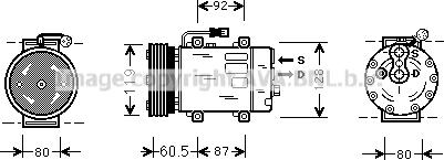 Prasco VOAK101 - Компрессор кондиционера avtokuzovplus.com.ua