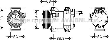 Prasco VOAK121 - Компрессор кондиционера autodnr.net