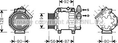 Prasco VOAK188 - Компрессор кондиционера autodnr.net