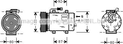 Prasco VOK029 - Компрессор кондиционера autodnr.net