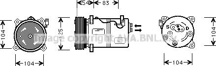 Prasco VOK030 - Компрессор кондиционера avtokuzovplus.com.ua