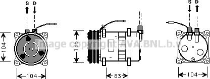 Prasco VOK052 - Компрессор кондиционера avtokuzovplus.com.ua