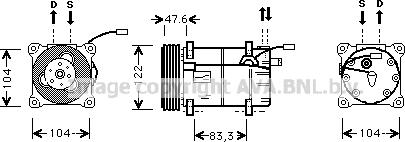 Prasco VOK109 - Компрессор кондиционера avtokuzovplus.com.ua