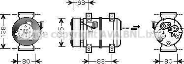 Prasco VOK120 - Компрессор кондиционера avtokuzovplus.com.ua