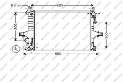 Prasco VV042R002 - Радіатор, охолодження двигуна autocars.com.ua