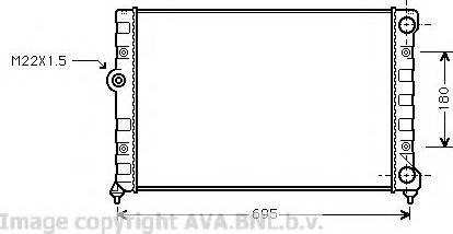 Prasco VW2109 - Радиатор, охлаждение двигателя avtokuzovplus.com.ua