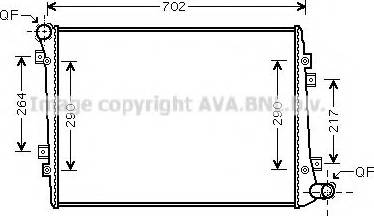 Prasco VW2224 - Радиатор, охлаждение двигателя avtokuzovplus.com.ua