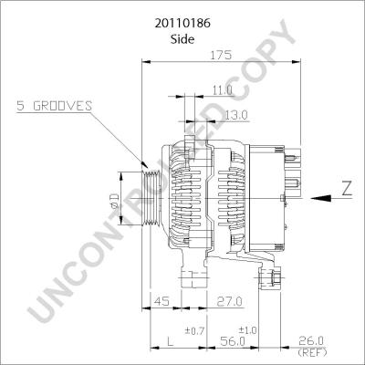 Prestolite Electric 20110186 - Генератор avtokuzovplus.com.ua