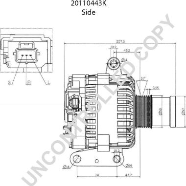 Prestolite Electric 20110443K - Генератор avtokuzovplus.com.ua