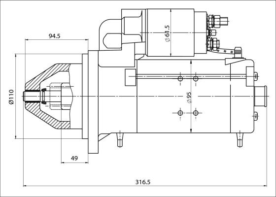 Prestolite Electric 861035 - Стартер avtokuzovplus.com.ua