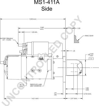 Prestolite Electric MS1-411A - Стартер autocars.com.ua