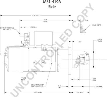 Prestolite Electric MS1-419A - Стартер autocars.com.ua