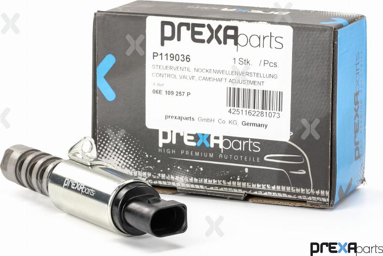 PREXAparts P119036 - Регулюючий клапан, виставлення розподільного вала autocars.com.ua