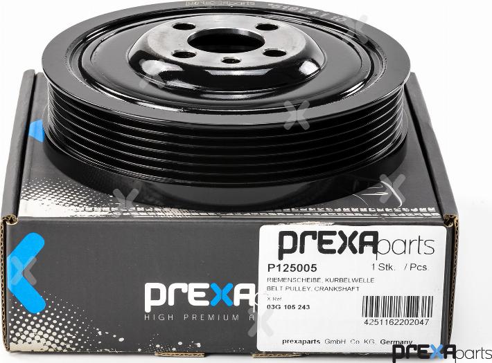 PREXAparts P125005 - Шкив коленчатого вала avtokuzovplus.com.ua