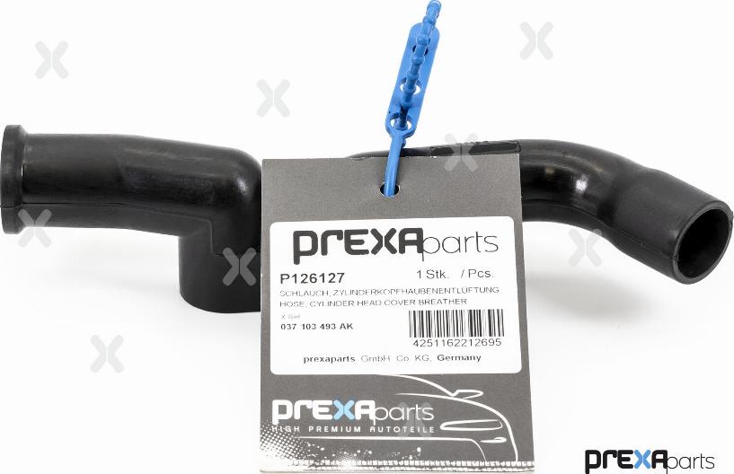 PREXAparts P126127 - Шланг, воздухоотвод кришки головки циліндра autocars.com.ua