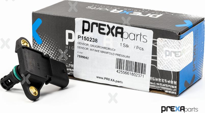 PREXAparts P150238 - Датчик, тиск у впускний трубі autocars.com.ua