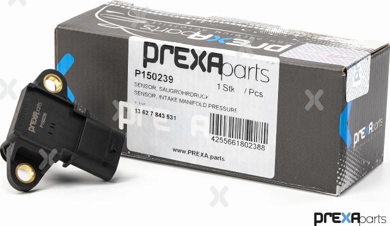 PREXAparts P150239 - Датчик, тиск у впускний трубі autocars.com.ua