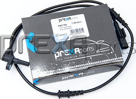 PREXAparts P301106 - Датчик ABS, частота обертання колеса autocars.com.ua