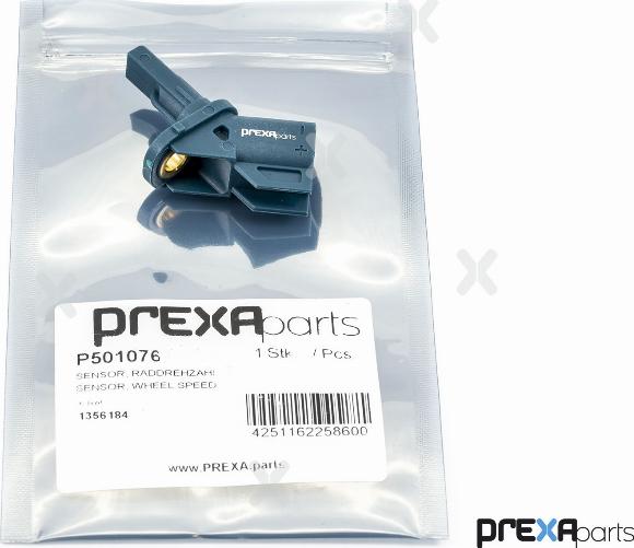 PREXAparts P501076 - Датчик ABS, частота обертання колеса autocars.com.ua