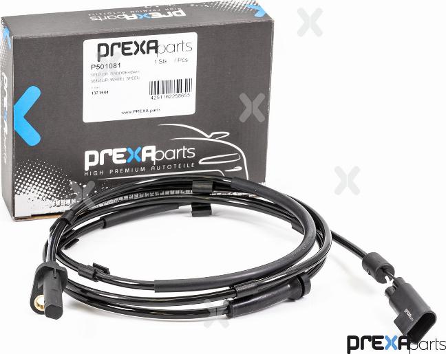 PREXAparts P501081 - Датчик ABS, частота обертання колеса autocars.com.ua