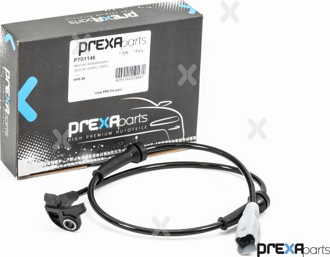 PREXAparts P701146 - Датчик ABS, частота обертання колеса autocars.com.ua