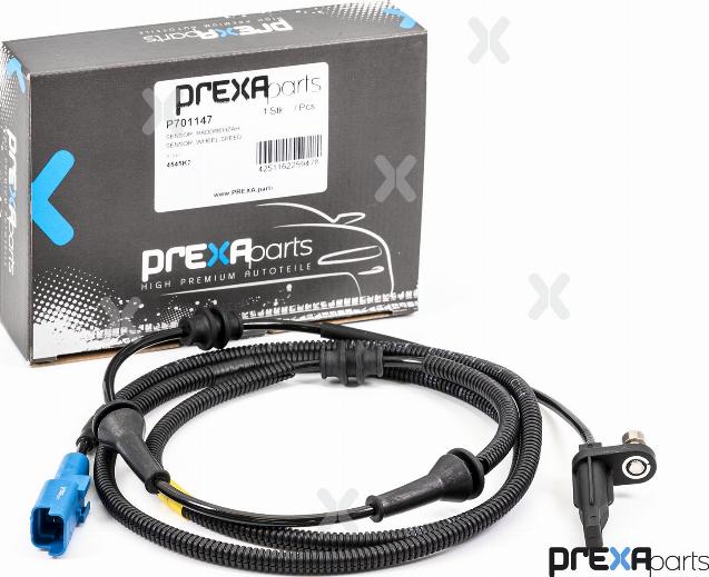 PREXAparts P701147 - Датчик ABS, частота обертання колеса autocars.com.ua