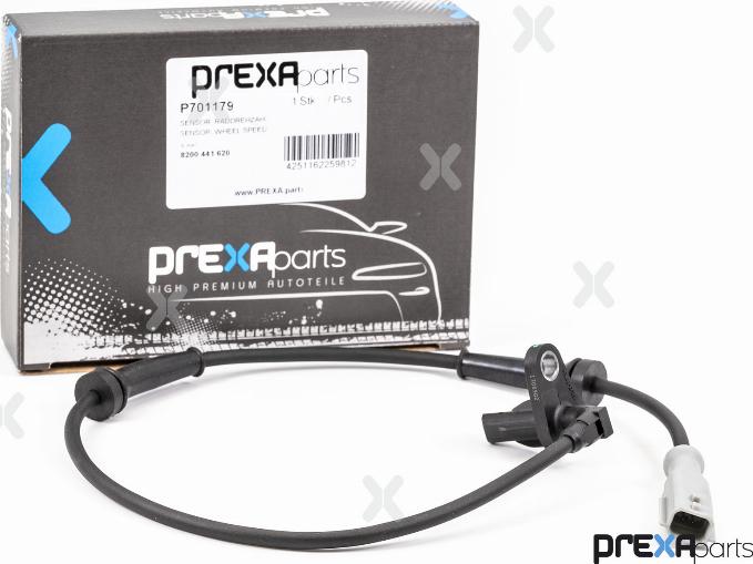 PREXAparts P701179 - Датчик ABS, частота вращения колеса avtokuzovplus.com.ua