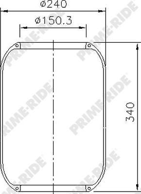 Prime-Ride 8015 - Кожух пневматичної ресори autocars.com.ua