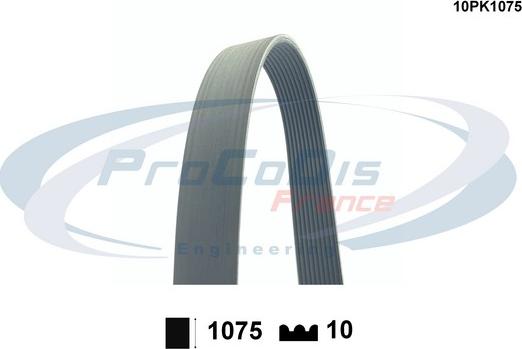 Procodis France 10PK1075 - Поликлиновой ремінь autocars.com.ua