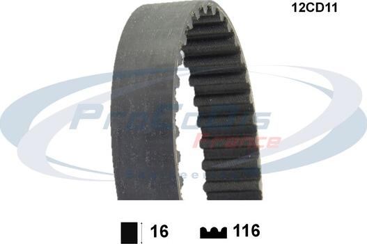 Procodis France 12CD11 - Ремінь ГРМ autocars.com.ua