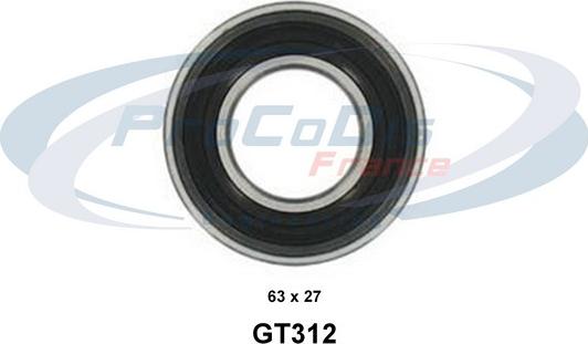 Procodis France GT312 - Натяжна ролик, ремінь ГРМ autocars.com.ua