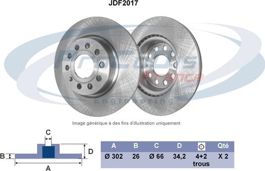 Procodis France JDF2017 - Гальмівний диск autocars.com.ua