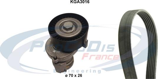 Procodis France KGA3016 - Поликлиновий ремінний комплект autocars.com.ua