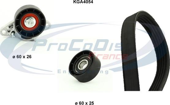 Procodis France KGA4054 - Поликлиновий ремінний комплект autocars.com.ua